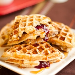 Pecan Oatmeal Waffles