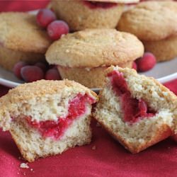 Leftover Cranberry Sauce Muffins