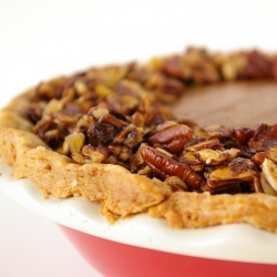 Pumpkin Pie w/ Glazed Nut Topping