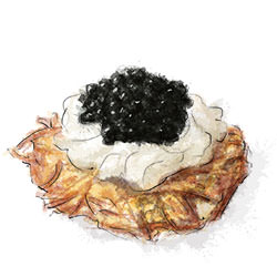 Rosti, Sour Cream and Caviar