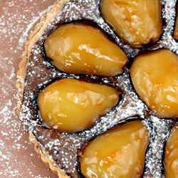 Pear and Chocolate Walnut Tart