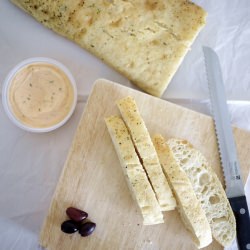 Turkish Bread with Dip & Olives