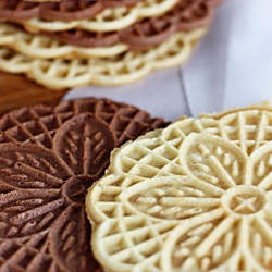 Vanilla & Chocolate Pizzelles