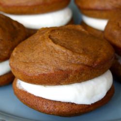 Pumpkin Whoopie Pies W Maple Cream