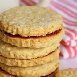 Scotch Oat Crunchies with Jam