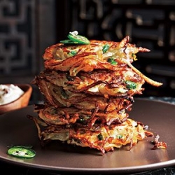 Cilantro-Jalapeno Latkes