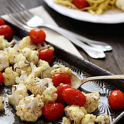 Roasted Cauliflower & Tomatoes