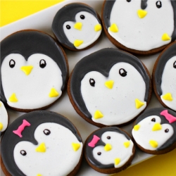 Penguin Gingerbread Cookies