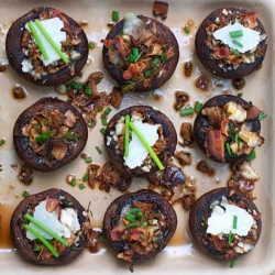 Bacon and Cheese Stuffed Mushrooms