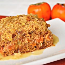 Persimmon Ginger Crumb Coffee Cake