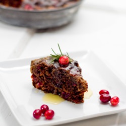 Cranberry Pudding with Butter Sauce