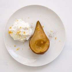 Roasted Pears w/ Pomander Cream