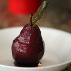 Red Wine Poached Pears