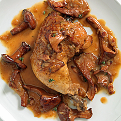 Chicken Braised with Chanterelles