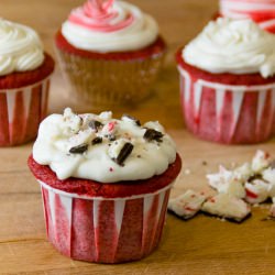 Peppermint Red Velvet Cupcakes