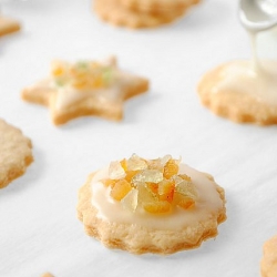 Candied Fruit & Iced Orange Cookies