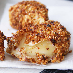 Hazelnut-Crusted Fried Brie