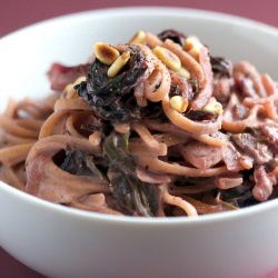 Creamy Red Chard Linguine