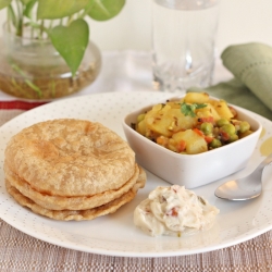 Poori Bhaji-Fried Indian Flatbread