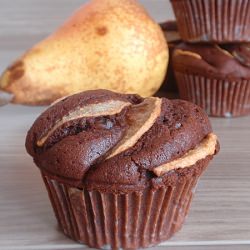 Double Chocolate & Pear Muffins