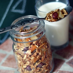 Maple-Agave Granola with Apricots