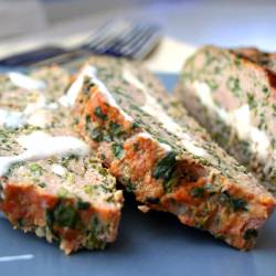 Feta-Stuffed Turkey Meatloaf