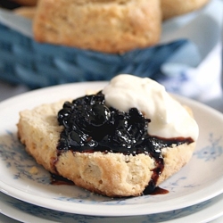 Cream Scones with Blackcurrant Jam