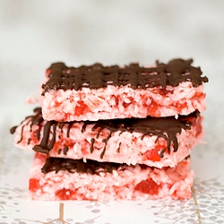 Cherry Coconut Chocolate Slice