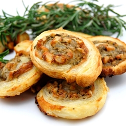 Roquefort and Walnut Pinwheels