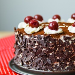 Cherried Rum and Chocolate Cake