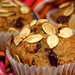 Spiced Cranberry Pumpkin Muffins