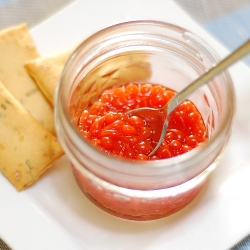 Faux Salmon Roe from Hot Sauce