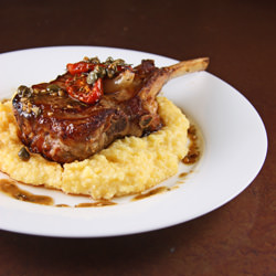 Roasted Veal Chop w/ Tomatoes