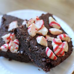 Peppermint Kissed Brownies