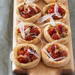 Sweet Onion & Tomato Tartlets