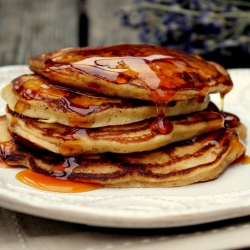 Cider Buttermilk Pancakes w/  Syrup