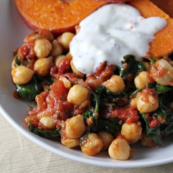 Chickpeas Spinach Sweet Potato