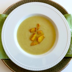 Celery Soup w/ Apple Croutons