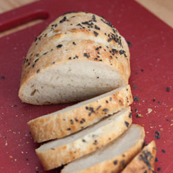 Crusty White Bread w/ Black Salt