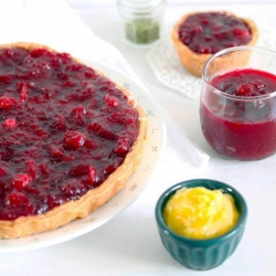 Cranberry White Chocolate Lime Tart