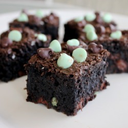 Mint Chocolate Chip Brownies