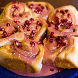 Pomegranate Cinnamon Rolls