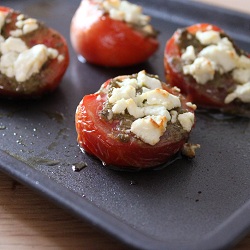 Roasted Tomatoes w/ Pesto