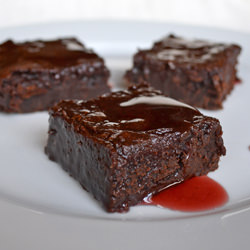 Fudgey Dark Chocolate POM Brownies