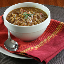 Lentil Sausage Soup