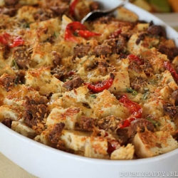 Vegetarian Sausage Strata