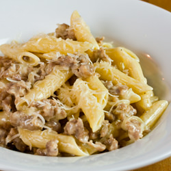 Penne with Sausage and Cream