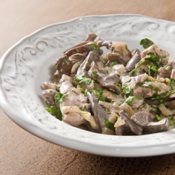 Pheasant and Mushrooms with Cream