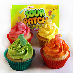 Sour Patch Kids Cupcakes