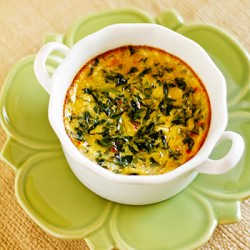 Crustless Spinach Feta Quiche